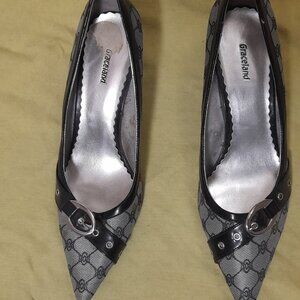 Silver-Blue High heels shoes